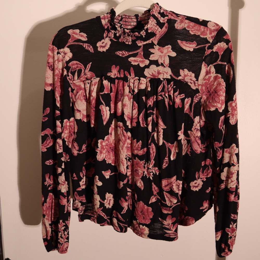 Boho, mock neck Blouse